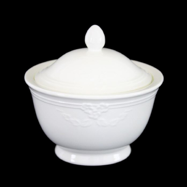 Villeroy & Boch Fiori White (Fiori Weiss) Sugar Bowl & Lid In Excellent Condition