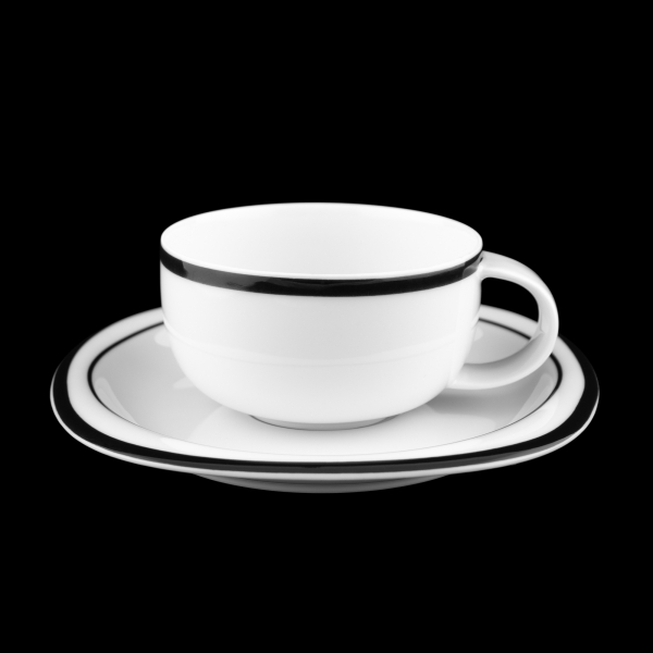 Rosenthal Suomi Anthracite Black (Suomi Anthrazit) Tea Cup & Saucer