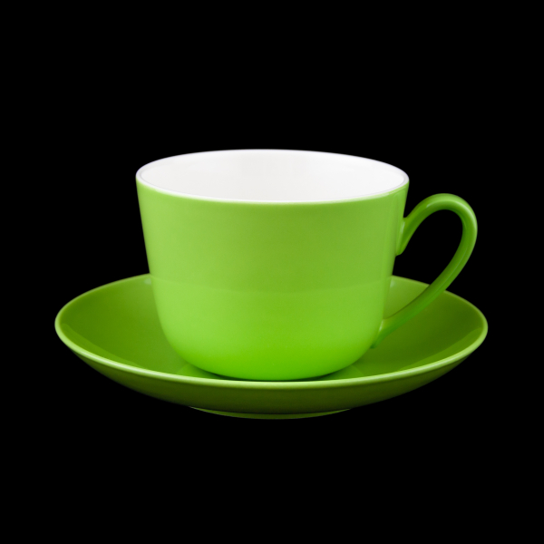 Villeroy & Boch Wonderful World Coffee Cup & Saucer Green In Excellent Condition
