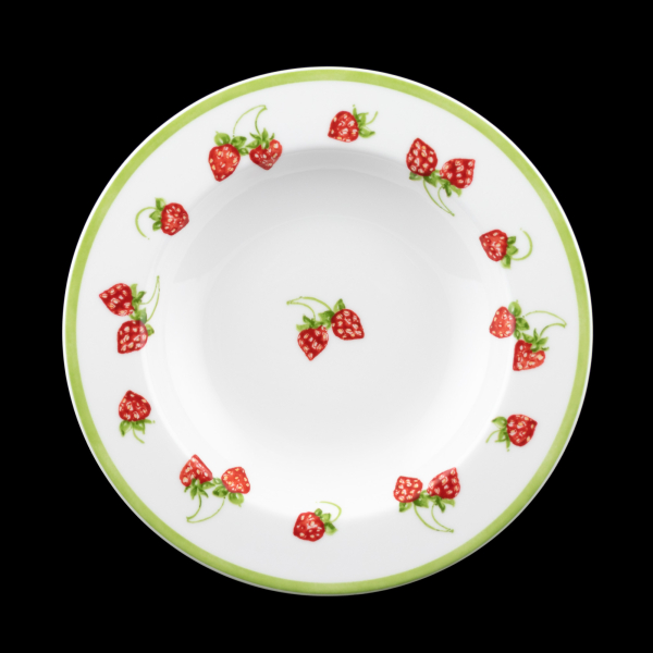 Villeroy & Boch Strawberry Rim Soup Bowl In Excellent Condition