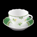 Hutschenreuther Medley Summerdream Coffee Cup & Saucer without Inner Circle Green