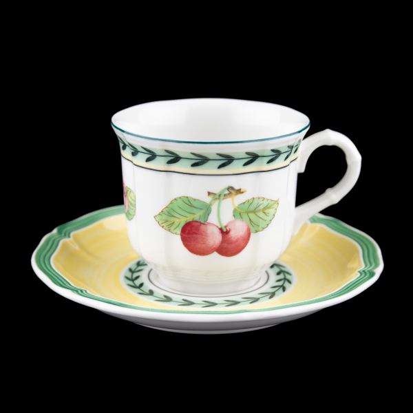 Villeroy & Boch French Garden Coffee Cup & Saucer Vitro Porcelain In Excellent Condition