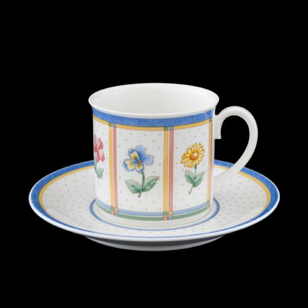 Villeroy & Boch Julie Coffee Cup & Saucer In Excellent Condition