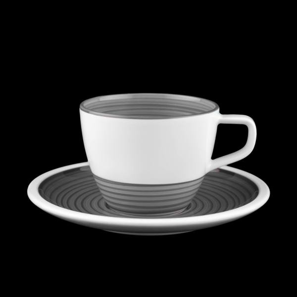 Villeroy & Boch Manufacture Gris Kaffeetasse + Untertasse
