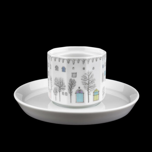 Rosenthal Polygon Winter Journey (Polygon Winterreise) Egg Cup with Saucer