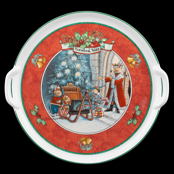 Villeroy & Boch Foxwood Tales Christmas Handled Cake Plate