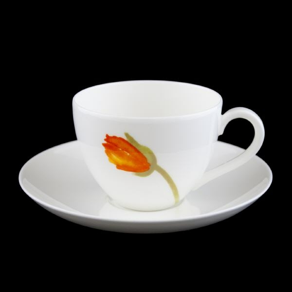 Villeroy & Boch Iceland Poppies Coffee Cup & Saucer In Excellent Condition