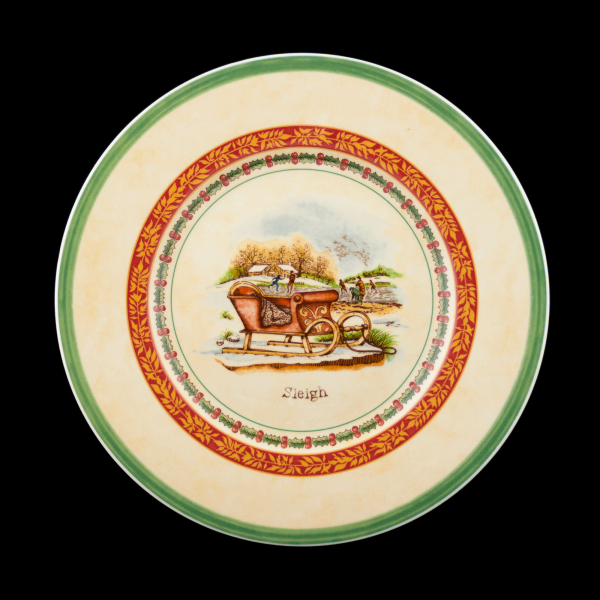Villeroy & Boch Festive Memories Salad Plate Winter Scenes Sleigh In Excellent Condition
