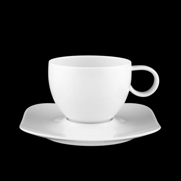 Rosenthal Free Spirit White (Free Spirit Weiss) Coffee Cup & Saucer