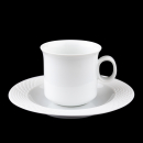 Hutschenreuther Scala Biskuit Seta White (Scala Biskuit Seta Weiss) Coffee Cup & Saucer In Excellent Condition