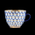 Lomonosow Cobalt Net (Kobaltnetz) Coffee Cup & Saucer In Excellent Condition