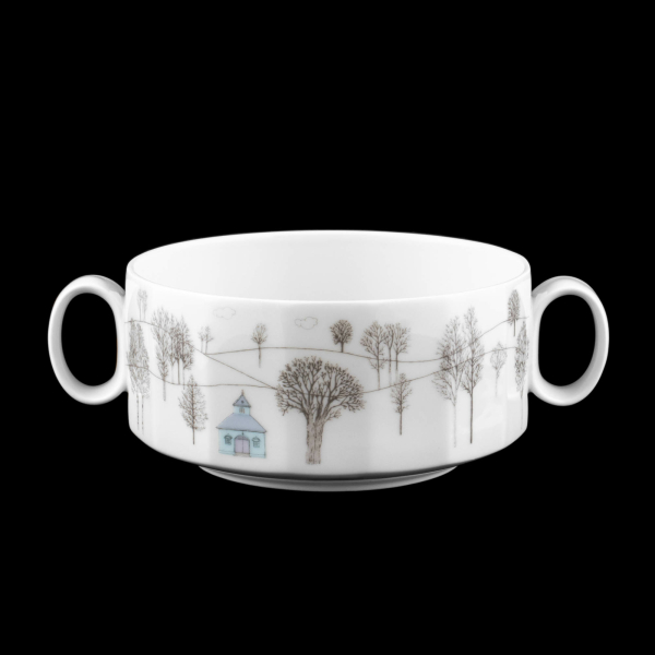 Rosenthal Polygon Winter Journey (Polygon Winterreise) Cream Soup Bowl In Excellent Condition