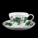 Wedgwood Napoleon Ivy Kaffeetasse auf Fuß + Untertasse