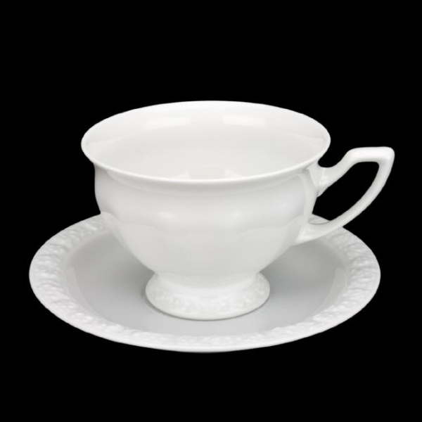 Rosenthal Maria Weiss Porzellan Teetassen/Kaffeetassen mit Untertasse Top