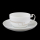Rosenthal Asimmetria White Gold (Asimmetria Weissgold) Tea Cup & Saucer