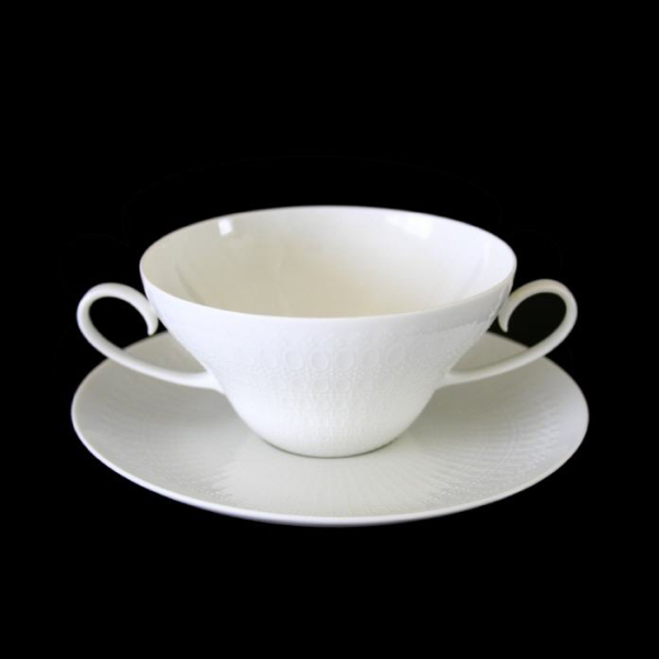 Rosenthal Romance White (Romanze in Weiss) Cream Soup Bowl & Saucer