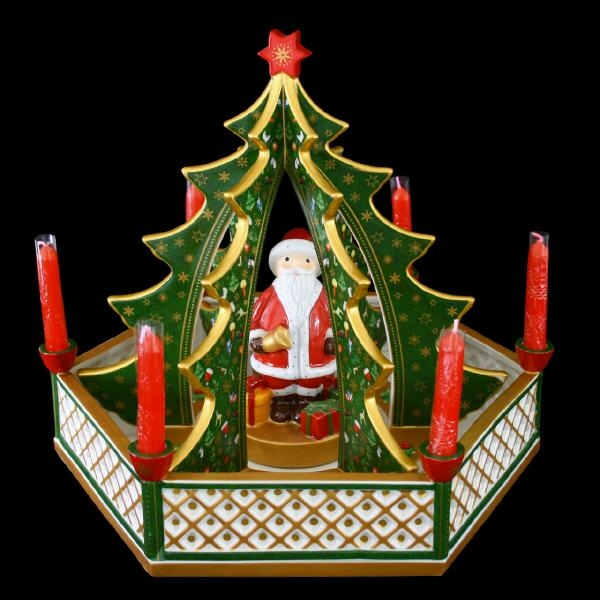 Villeroy & Boch Christmas Market (Weihnachtsmarkt) Fir Tree with Santa