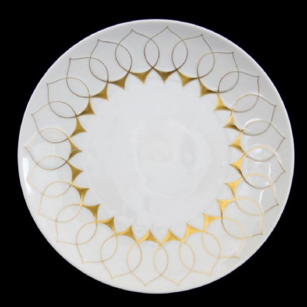 Rosenthal Lotus Gold Silhouette (Lotus Goldsilhouette) Breakfast Plate