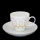 Rosenthal Lotus Gold Silhouette (Lotus Goldsilhouette) Demitasse Espresso Cup & Saucer