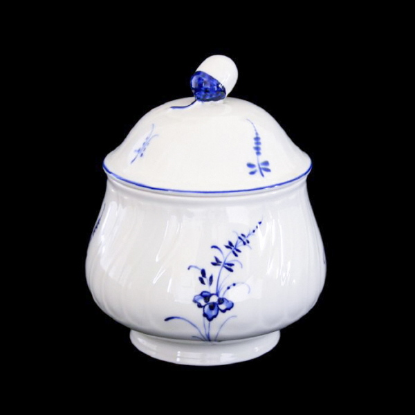 Villeroy & Boch Old Luxembourg (Alt Luxemburg) Small Sugar Bowl Lid Blue Vitro Porcelain