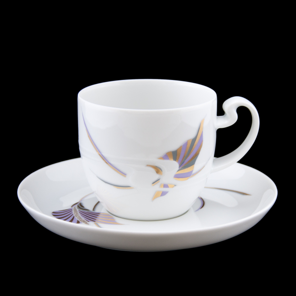 Rosenthal Gold Flower (Asimmetria Goldblume) Coffee Cup & Saucer In Excellent Condition