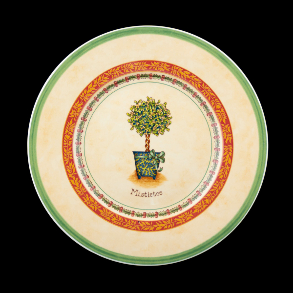 Villeroy & Boch Festive Memories Salad Plate Topiary Mistletoe