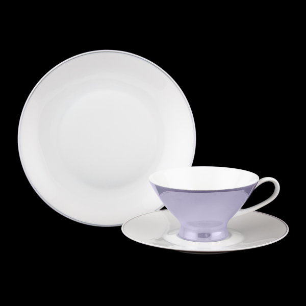 Rosenthal Form 2000 Lilac Mother of Pearl (Purple) (Form 2000 Flieder Perlmutt) Tea Set 3 Pcs.